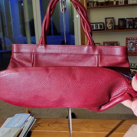 Furla Red Leather Tote - Picture 3 of 6